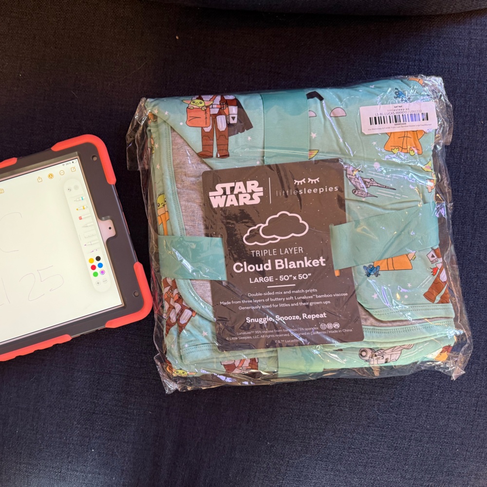 Little Sleepies Star Wars Grogu & Friends Cloud Blanket